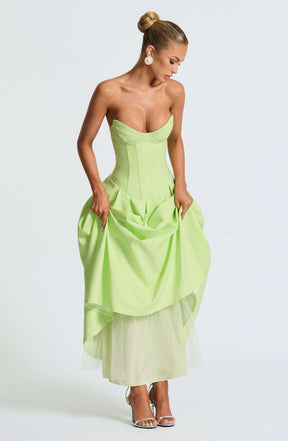 Salma Midi Dress - Lime Ryvelle