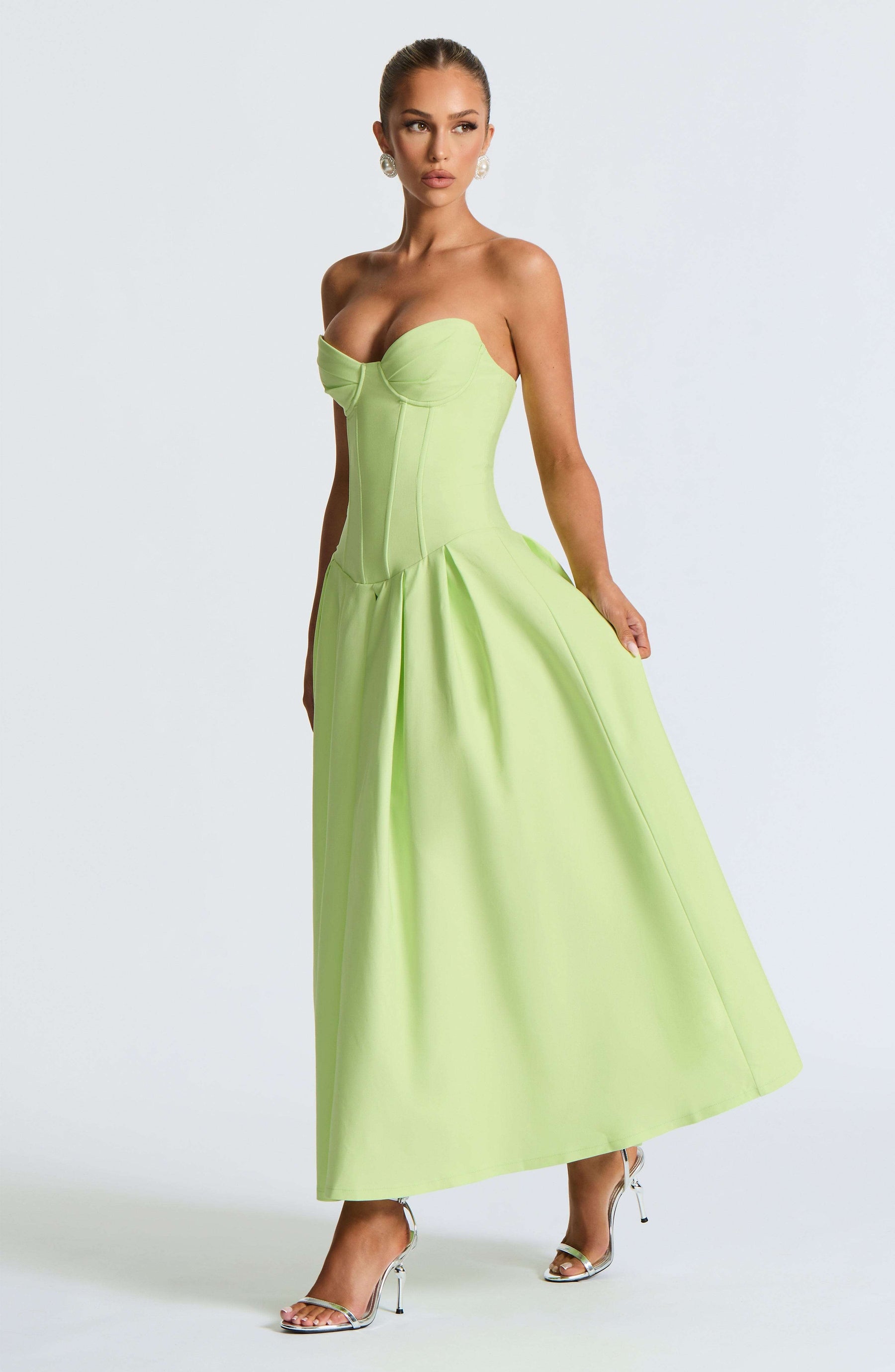 Salma Midi Dress - Lime Ryvelle