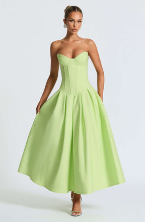 Salma Midi Dress - Lime Ryvelle