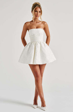 Salome Mini Dress - Ivory Ryvelle