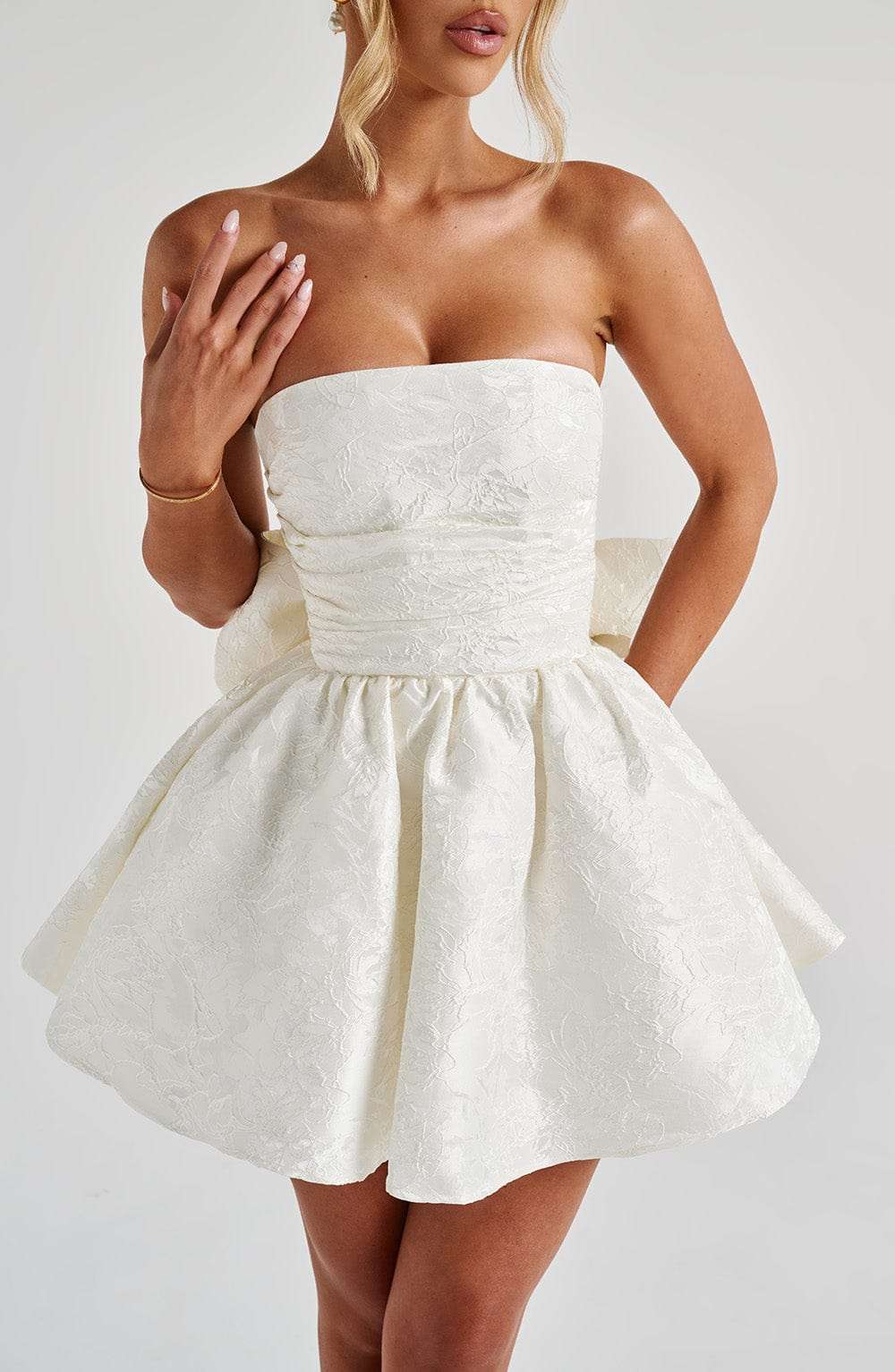 Salome Mini Dress - Ivory Ryvelle