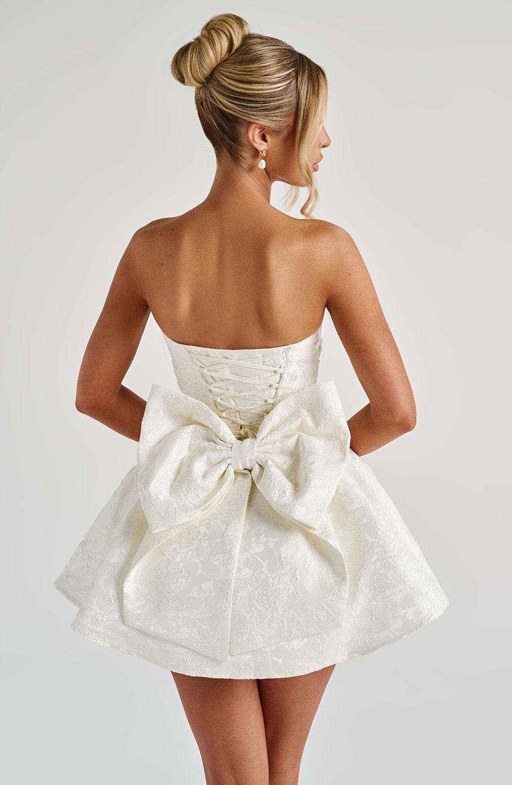Salome Mini Dress - Ivory Ryvelle