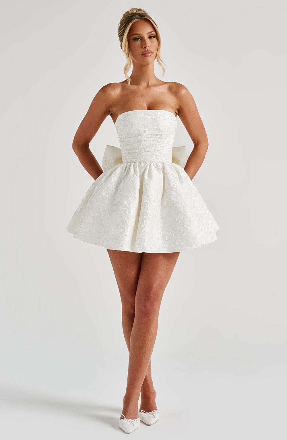 Salome Mini Dress - Ivory Ryvelle