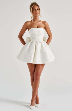 Salome Mini Dress - Ivory Ryvelle