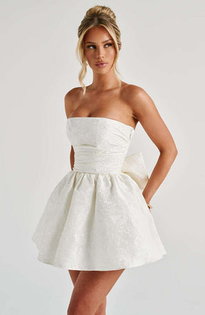 Salome Mini Dress - Ivory Ryvelle