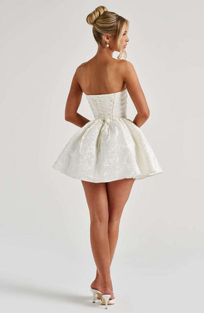 Salome Mini Dress - Ivory Ryvelle