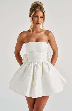 Salome Mini Dress - Ivory Ryvelle