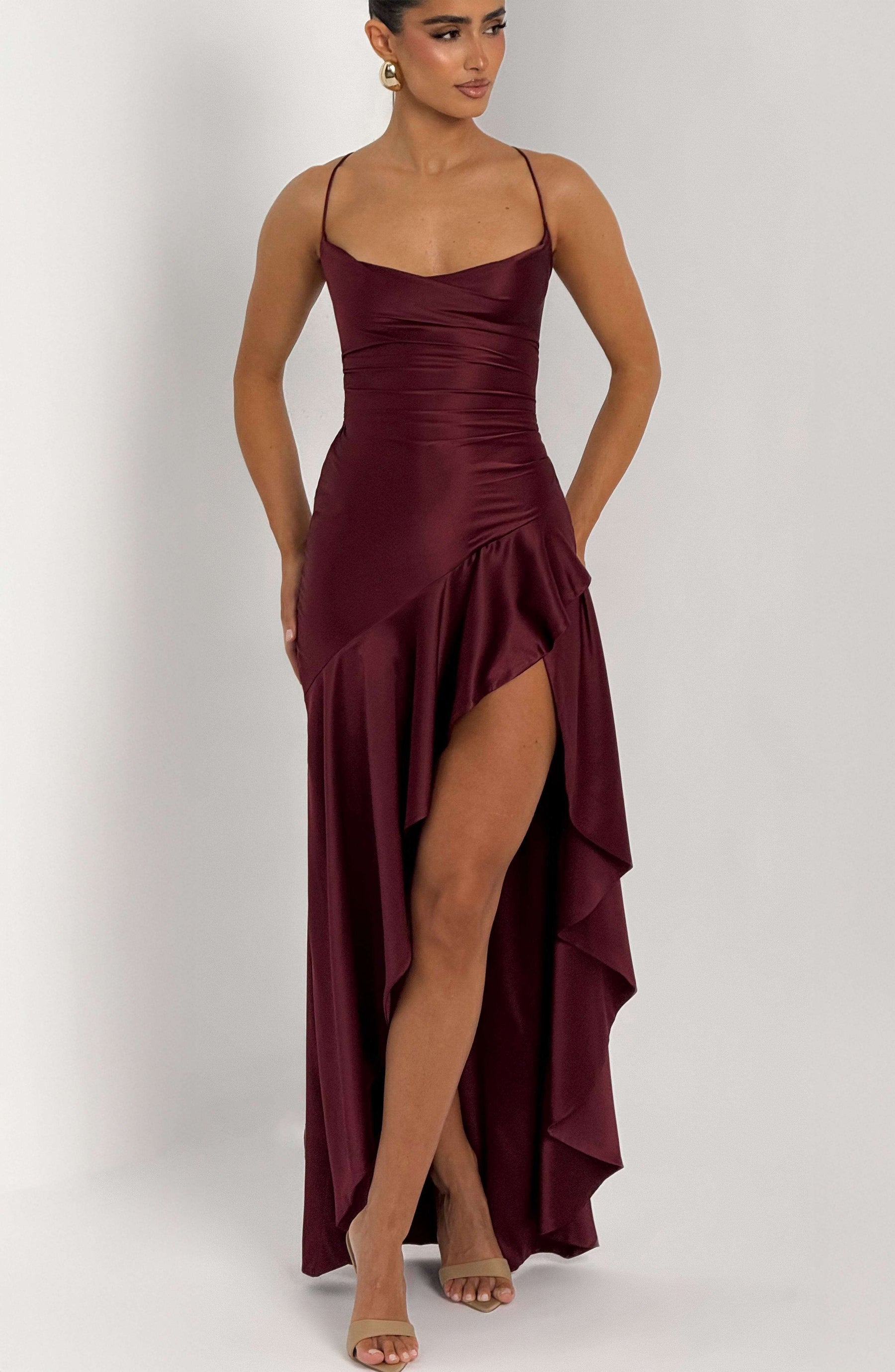 Samira Maxi Dress - Cherry Lacquer Ryvelle
