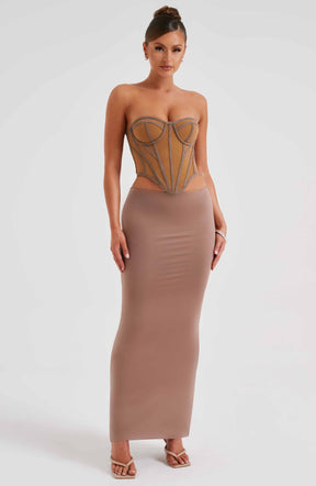 Santanna Corset - Chocolate/Nude Ryvelle