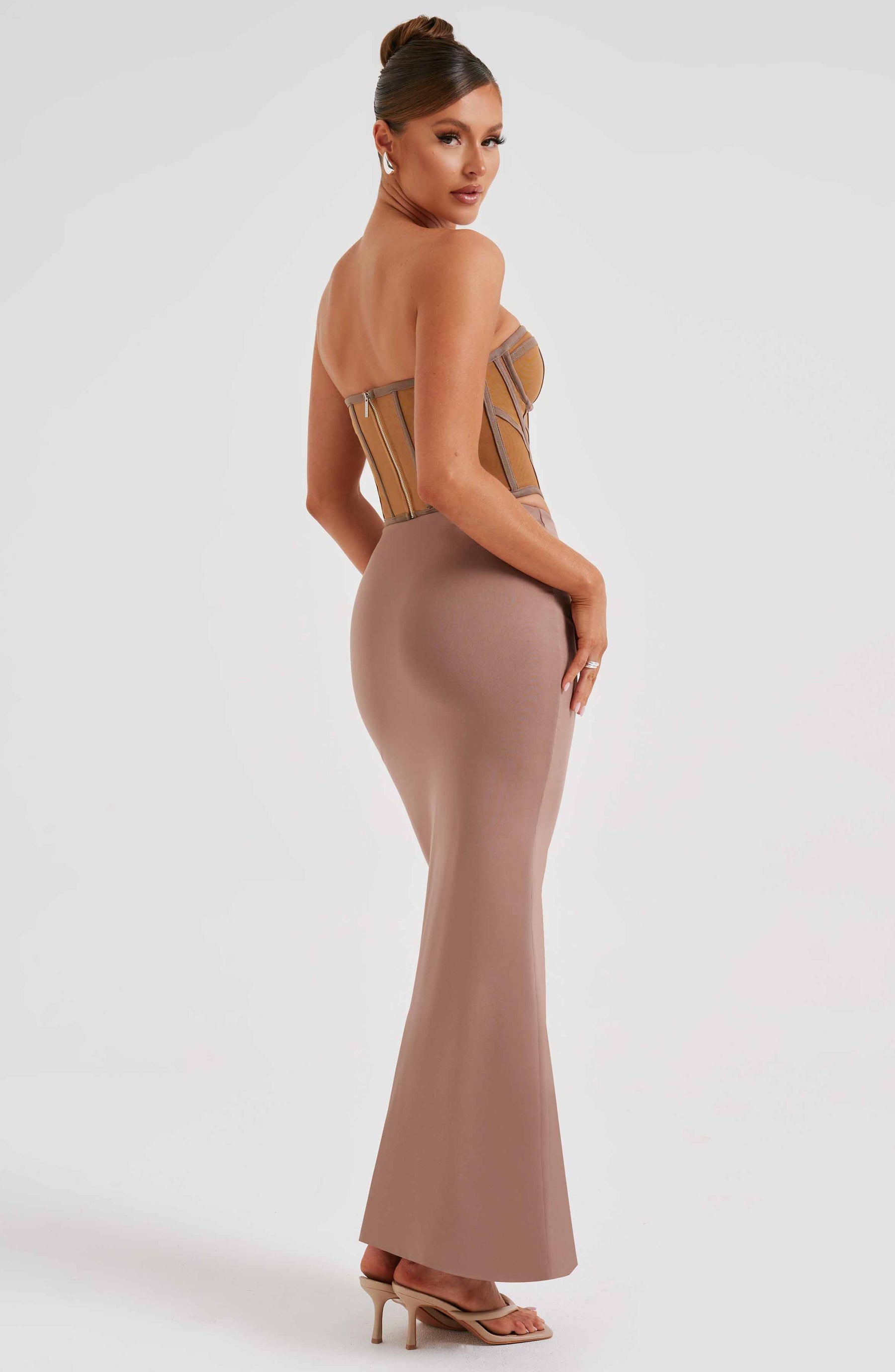 Santanna Corset - Chocolate/Nude Ryvelle