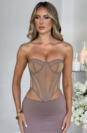 Santanna Corset - Chocolate/Nude Ryvelle