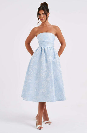Saoirse Midi Dress - Blue Ryvelle