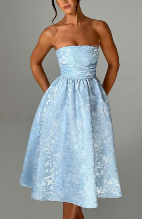 Saoirse Midi Dress - Blue Ryvelle
