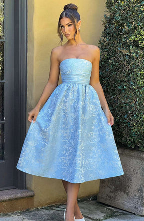 Saoirse Midi Dress - Blue Ryvelle