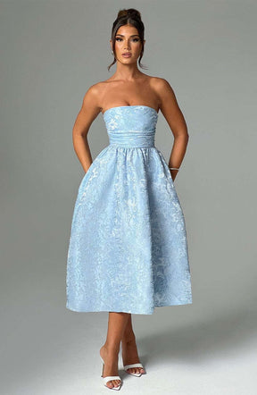 Saoirse Midi Dress - Blue Ryvelle