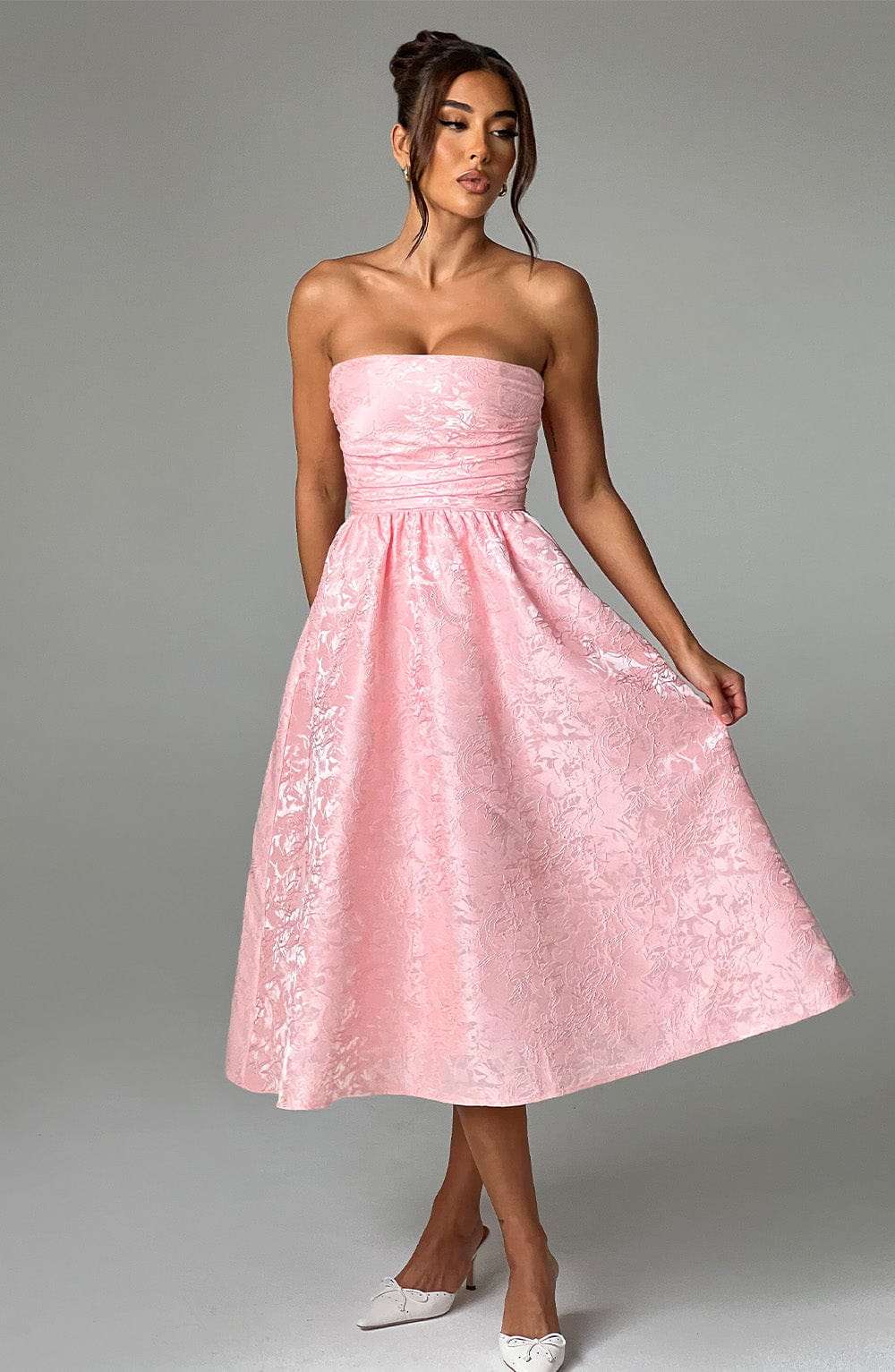 Saoirse Midi Dress - Blush Ryvelle