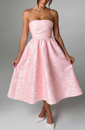 Saoirse Midi Dress - Blush Ryvelle