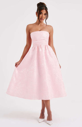 Saoirse Midi Dress - Blush Ryvelle