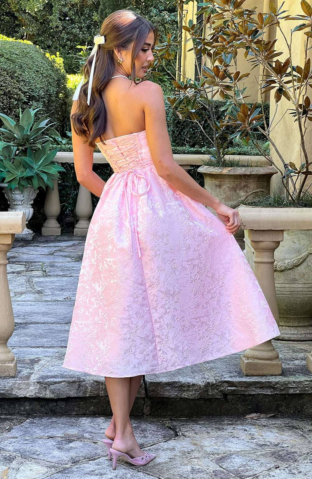 Saoirse Midi Dress - Blush Ryvelle