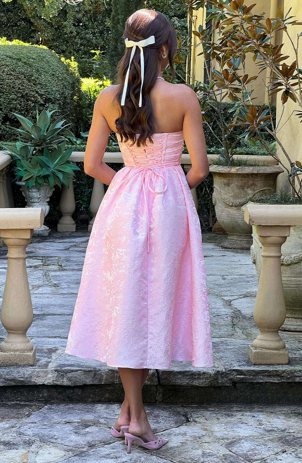 Saoirse Midi Dress - Blush Ryvelle