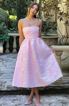Saoirse Midi Dress - Blush Ryvelle