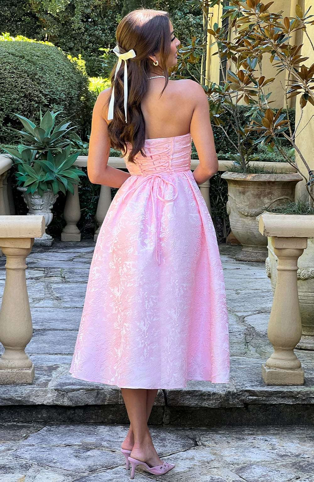 Saoirse Midi Dress - Blush Ryvelle