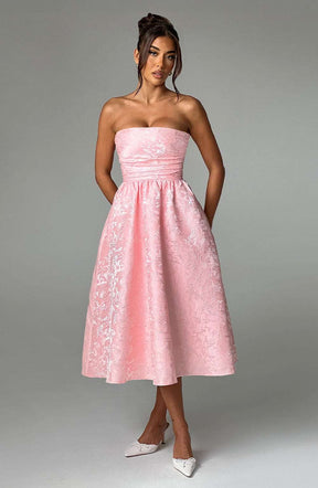 Saoirse Midi Dress - Blush Ryvelle
