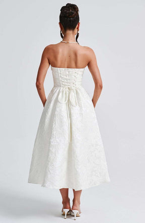 Saoirse Midi Dress - Ivory Ryvelle