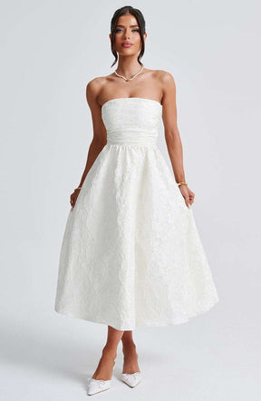 Saoirse Midi Dress - Ivory Ryvelle