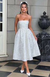 Saoirse Midi Dress - Ivory Ryvelle