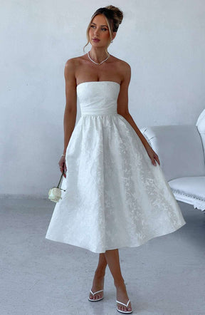 Saoirse Midi Dress - Ivory Ryvelle