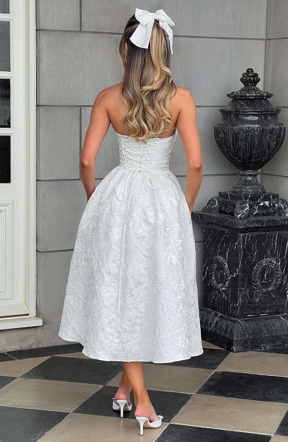Saoirse Midi Dress - Ivory Ryvelle