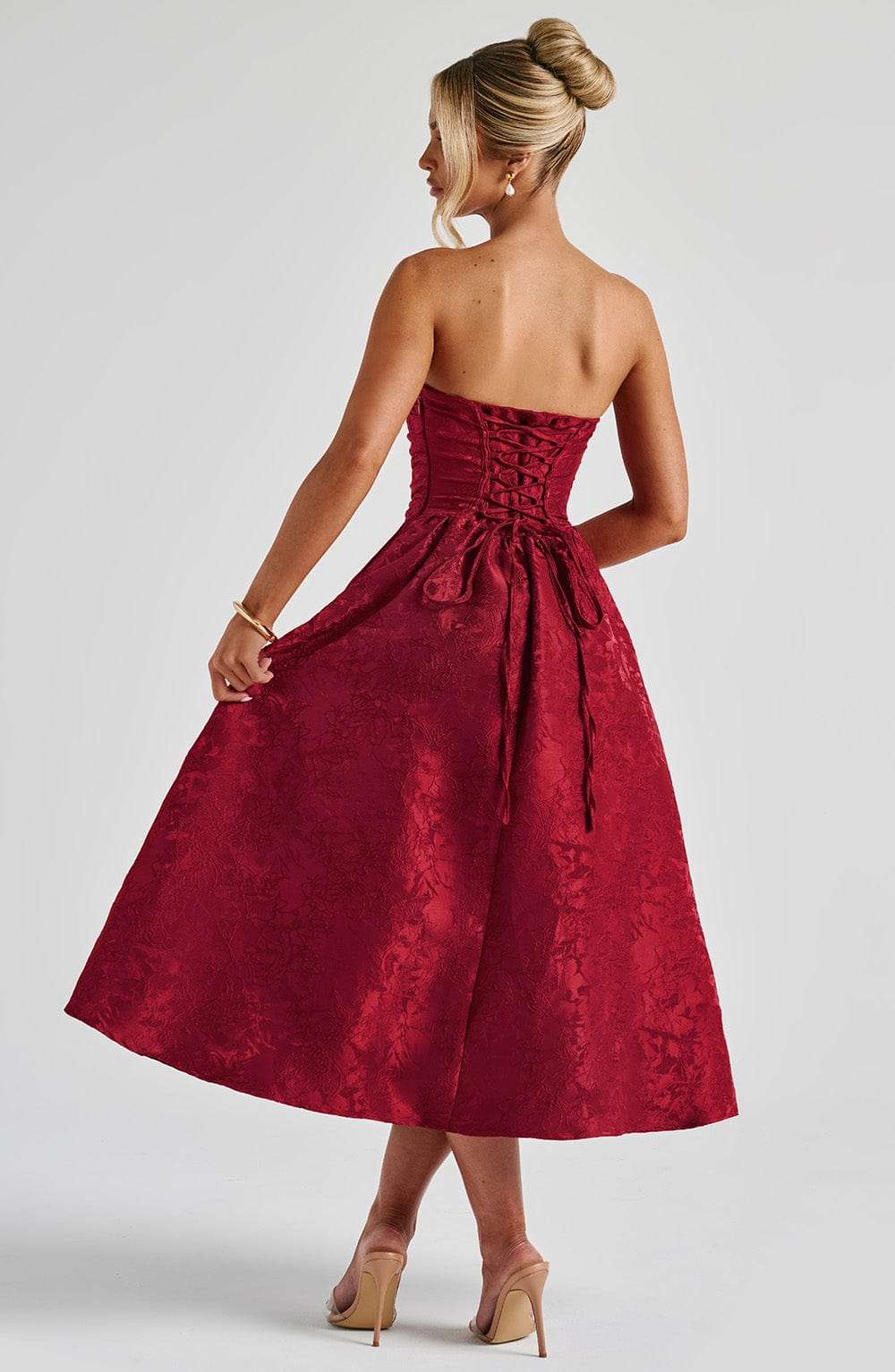 Saoirse Midi Dress - Red Ryvelle