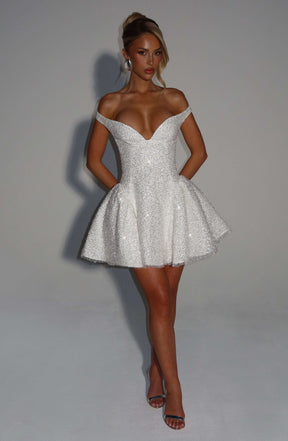 Sapphire Mini Dress - Ivory Ryvelle