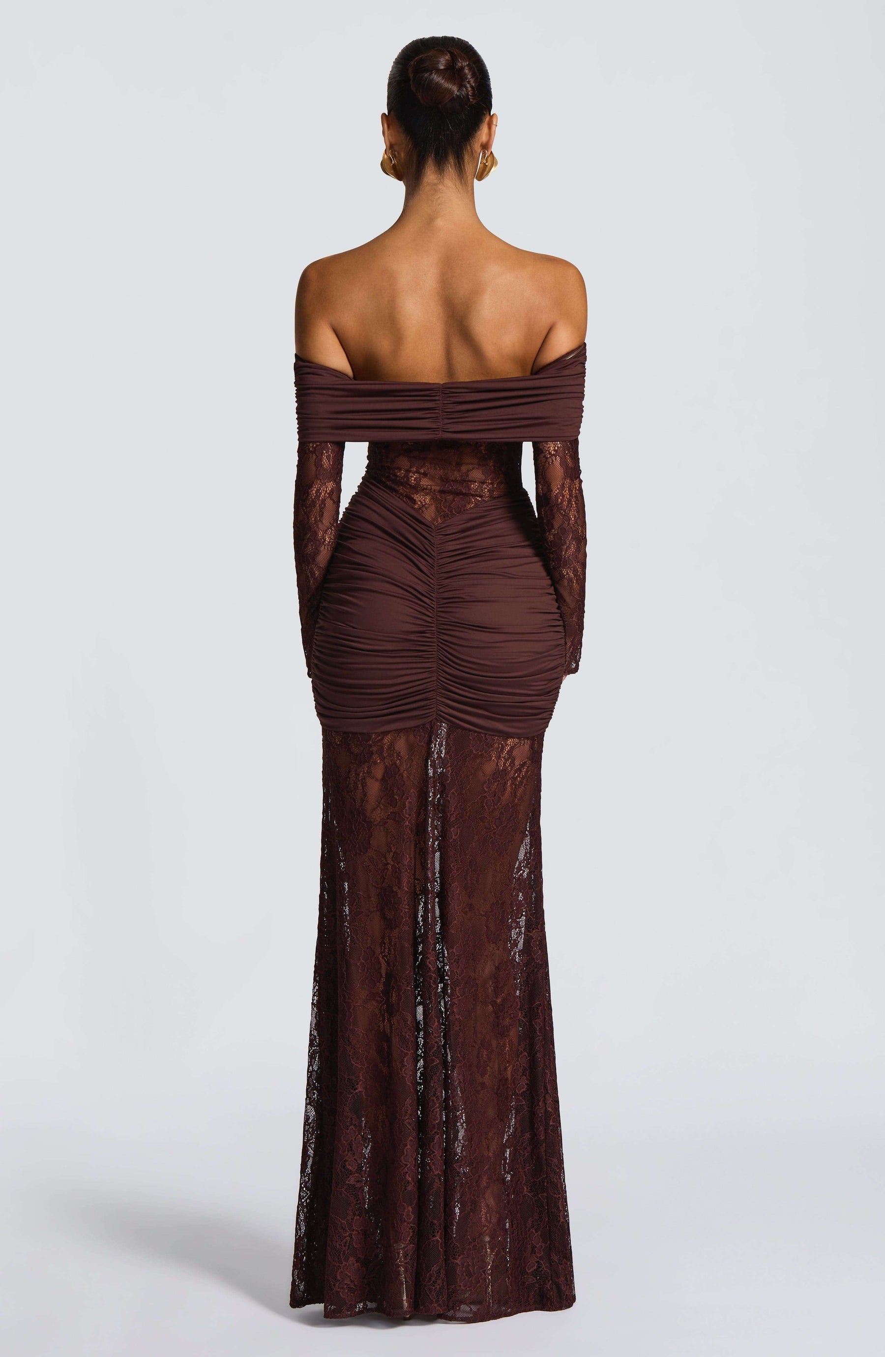 Sauline Maxi Dress - Plum Brown Ryvelle
