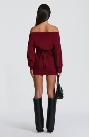 Sawyer Mini Dress - Burgundy Ryvelle