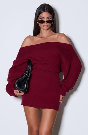 Sawyer Mini Dress - Burgundy Ryvelle