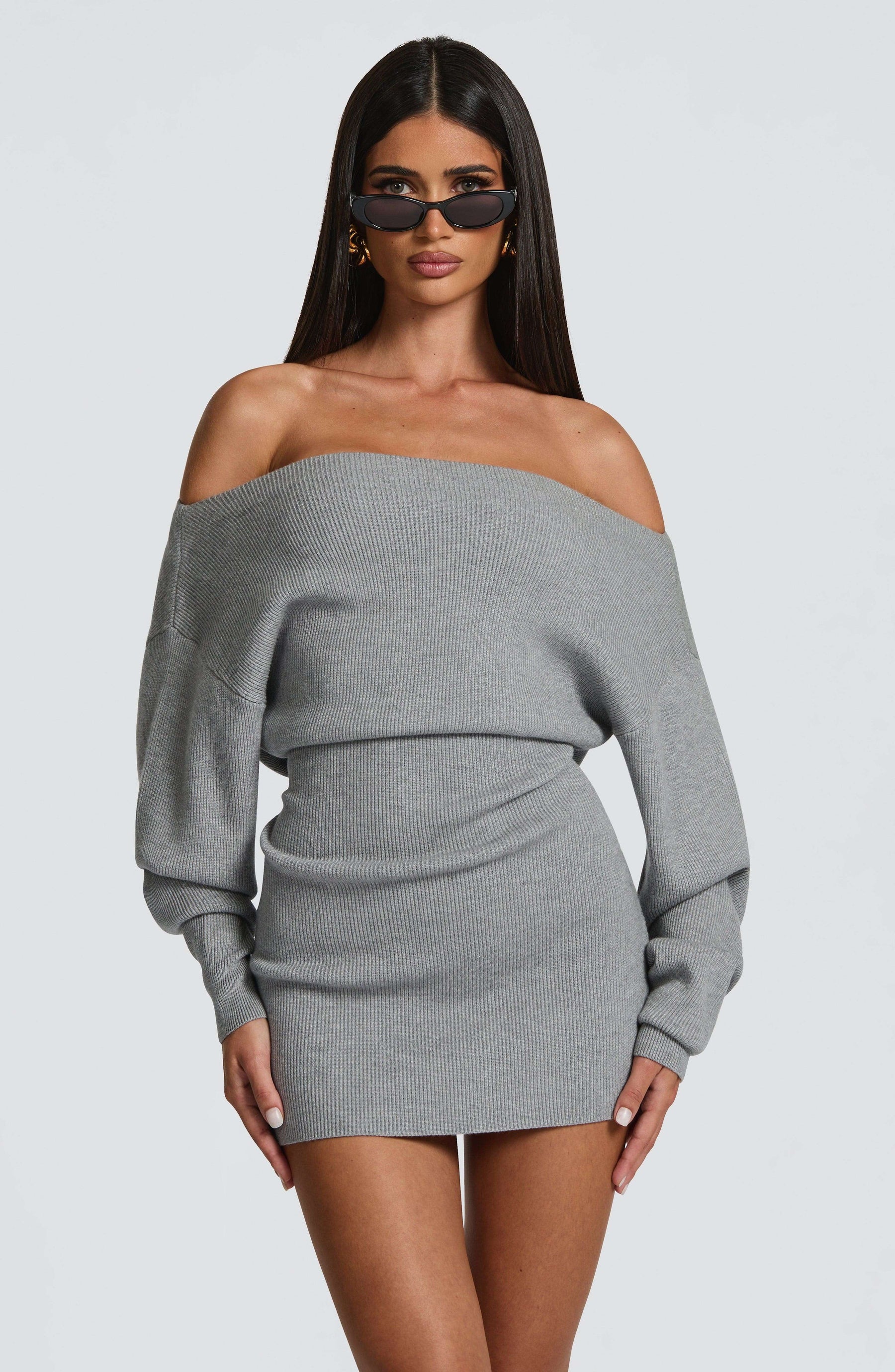 Sawyer Mini Dress - Light Grey Ryvelle