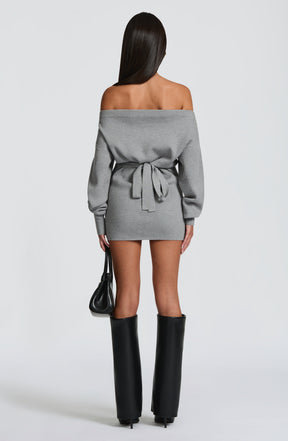 Sawyer Mini Dress - Light Grey Ryvelle