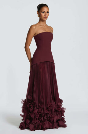 Seraphina Gown - Cherry Lacquer Ryvelle