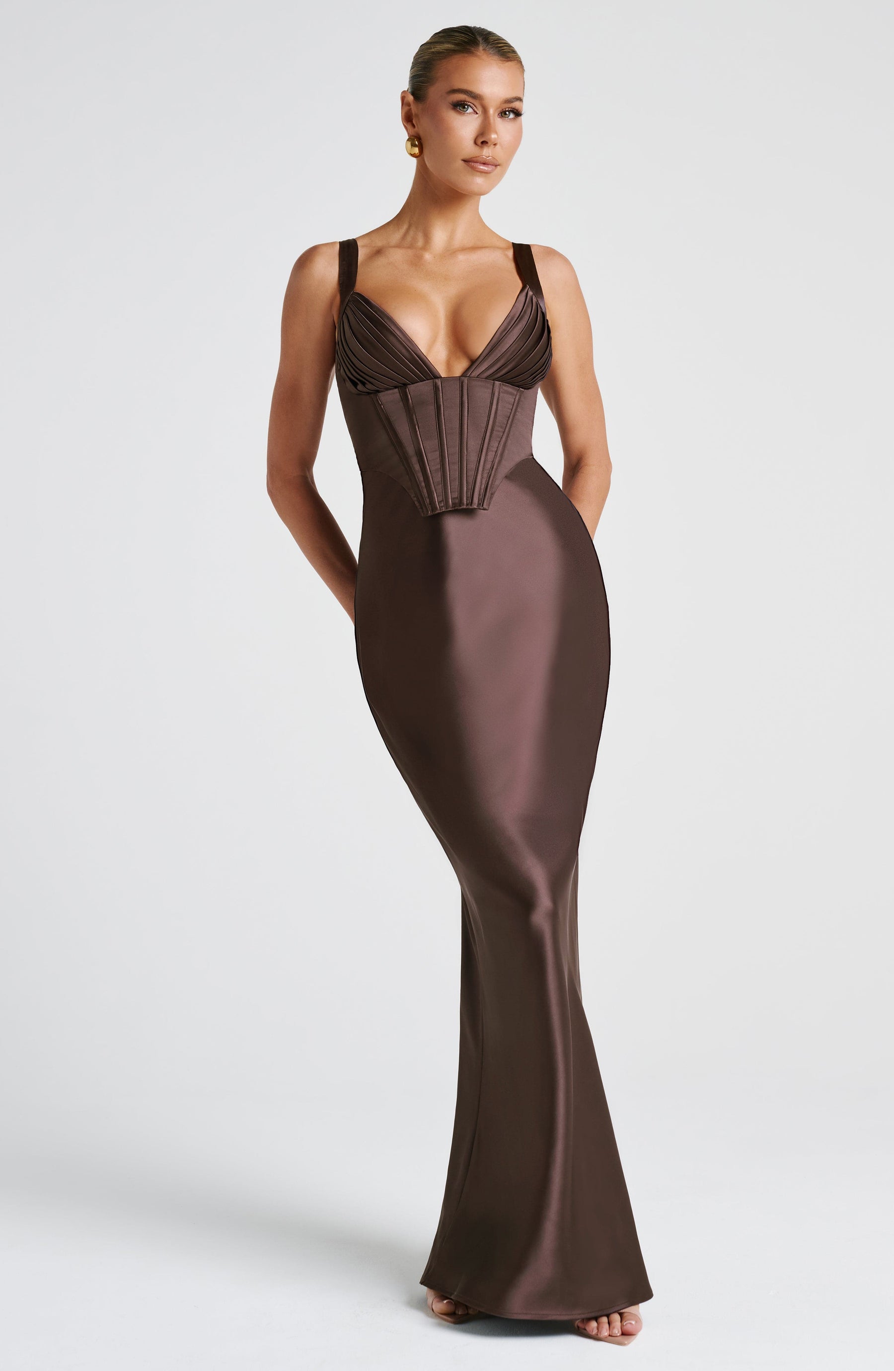 Shae Maxi Dress - Plum Brown Ryvelle