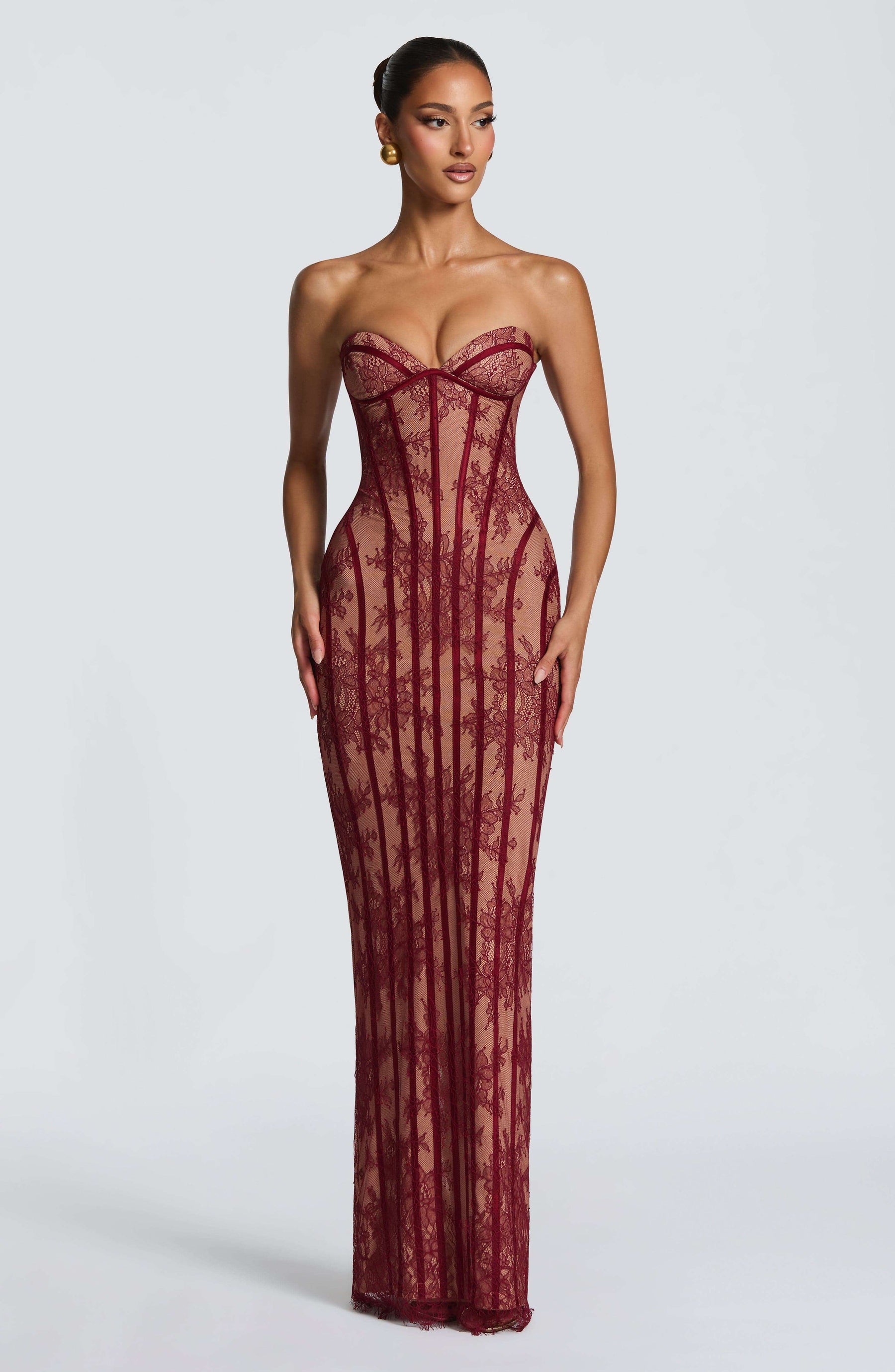 Sian Maxi Dress - Burgundy Ryvelle