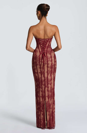 Sian Maxi Dress - Burgundy Ryvelle