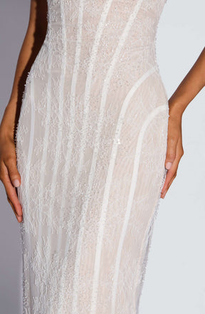 Sian Maxi Dress - Ivory Embellishment Ryvelle