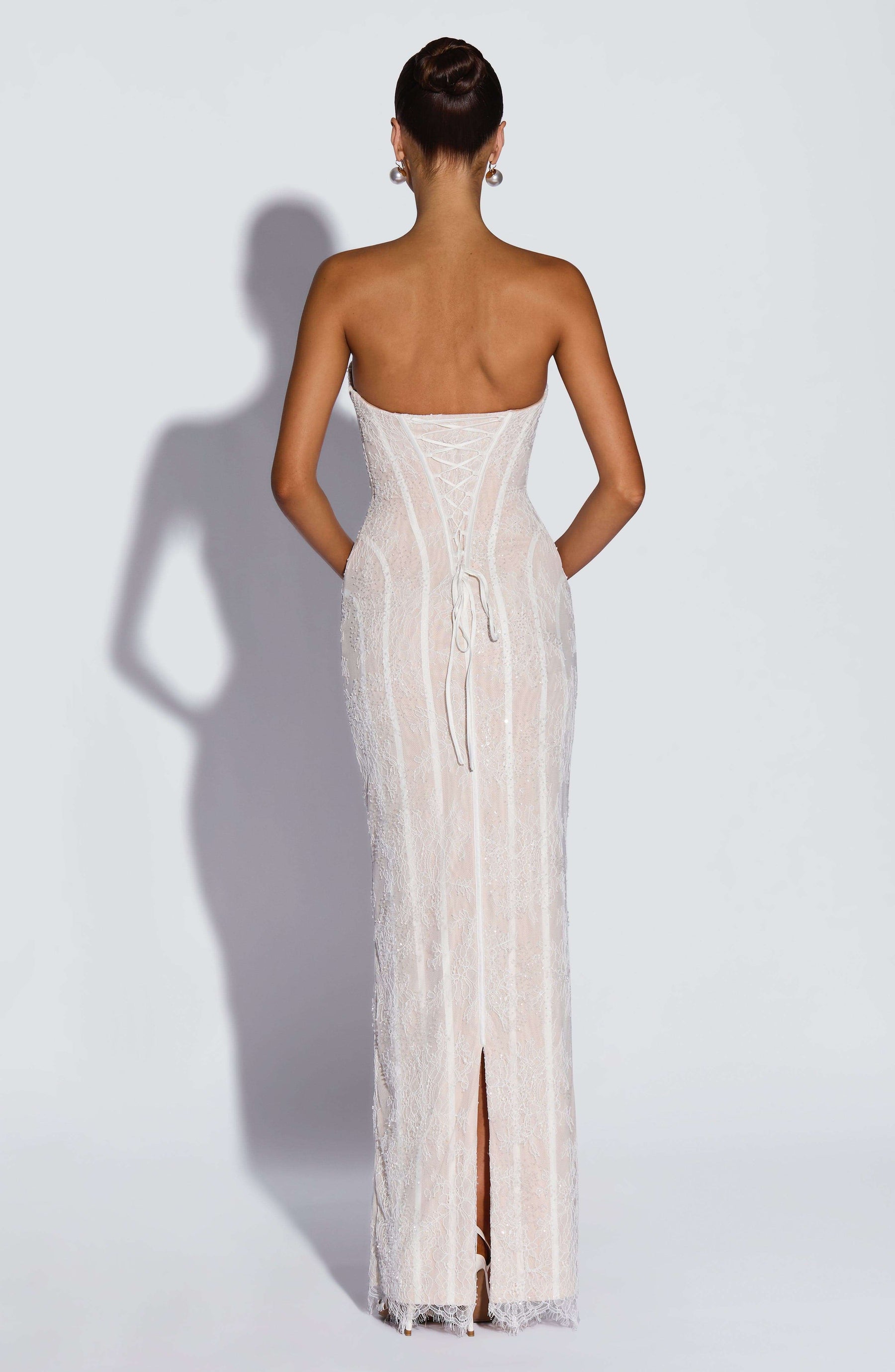 Sian Maxi Dress - Ivory Embellishment Ryvelle