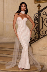 Sian Maxi Dress - Ivory Embellishment Ryvelle