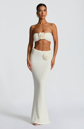 Sola Maxi Skirt - Ivory Ryvelle