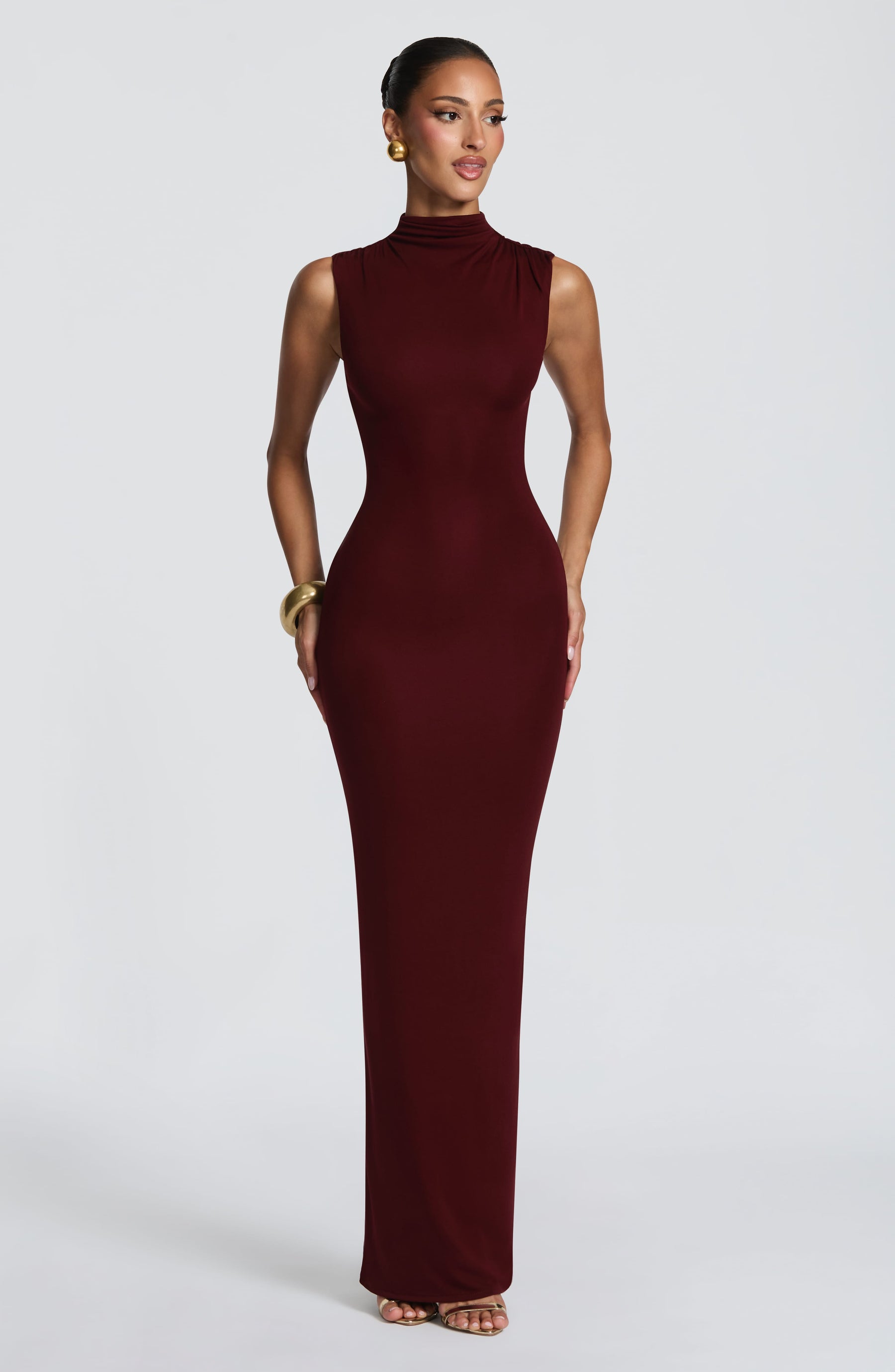 Soline Maxi Dress - Cherry Lacquer Ryvelle