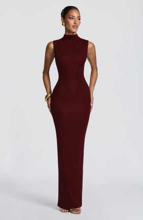 Soline Maxi Dress - Cherry Lacquer Ryvelle