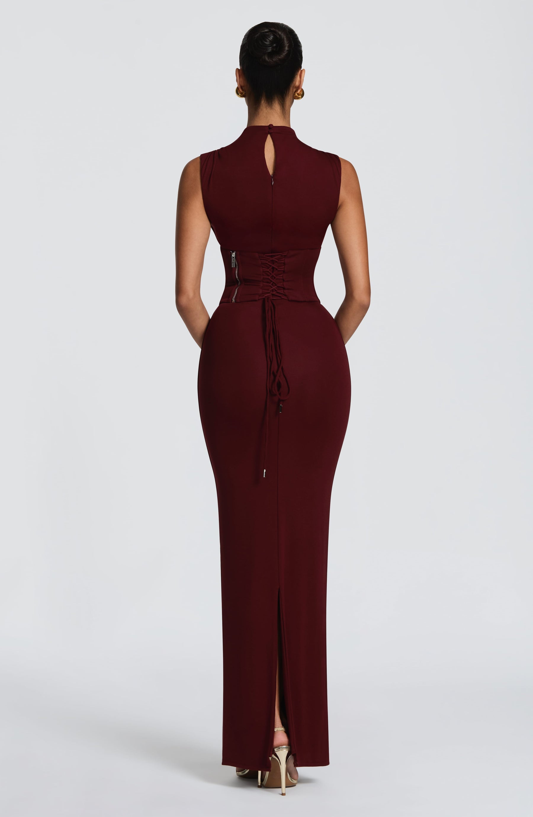 Soline Maxi Dress - Cherry Lacquer Ryvelle